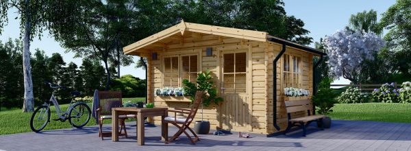 Abri de jardin en bois DREUX (44 mm), 4x3 m, 12 m²