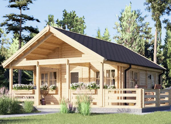Chalet en bois avec terrasse ANGERS S (34+34 mm), 36 m² + 19 m² avp.ui.product_images.thumbnail 1
