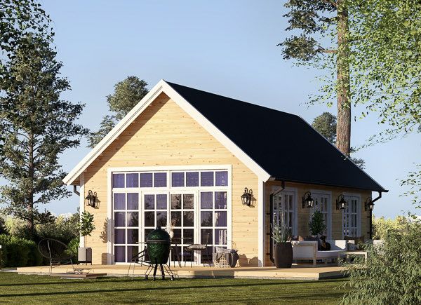 Chalet en bois en kit ARIELLE (34 mm + bardage), 41 m² avp.ui.product_images.thumbnail 1