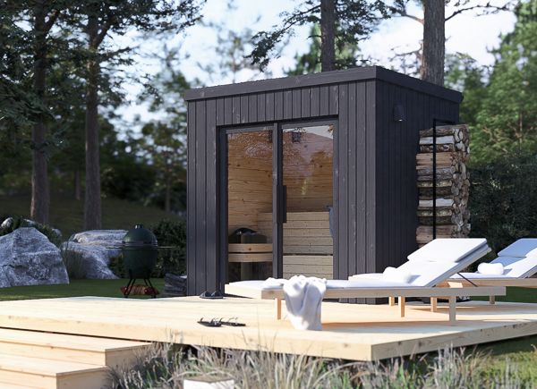 Sauna d'extérieur OKO 2 (34 mm + bardage), 2.3x1.6 m, 2.7 m² avp.ui.product_images.thumbnail 1