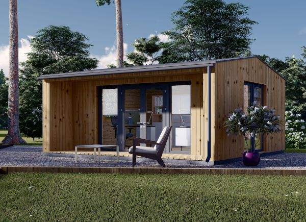 Bureau de jardin TINA (Isolé RE2020, 44 mm + bardage), 5.5x5 m, 22 m² avp.ui.product_images.thumbnail 1