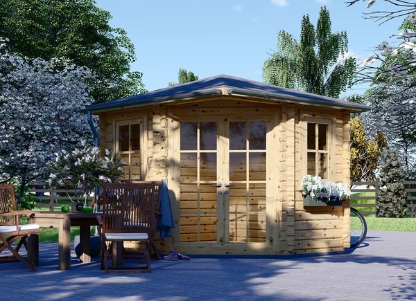 Abri de jardin en bois AIDA (28 mm), 3x3 m, 9 m² avp.ui.product_images.thumbnail 1