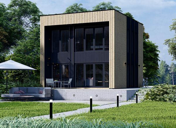 Petite maison en bois KAYA 4 (44 mm + bardage), 64 m² avp.ui.product_images.thumbnail 1