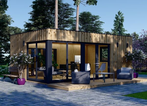 Bureau de jardin PREMIUM (Isolé RE2020, SIPS), 6x4 m, 24 m² avp.ui.product_images.thumbnail 1