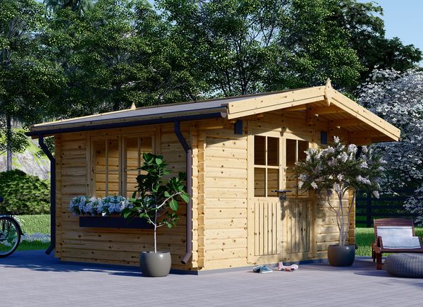 Abri de jardin en bois RENNES (34 mm), 4x3 m, 12 m² avp.ui.product_images.thumbnail 1