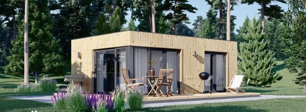 Studio de jardin PREMIUM (Isolé RE2020, 34 mm + bardage), 6.5x4.5 m, 30 m²