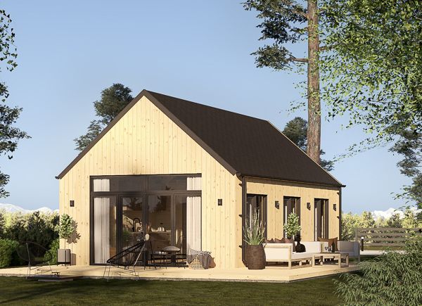 Chalet en bois en kit MILANA (34 mm + bardage), 41 m² avp.ui.product_images.thumbnail 1