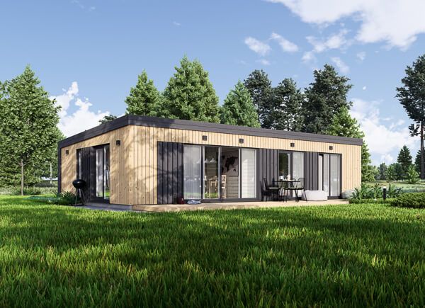 Chalet en bois en kit CARLA (44 mm + bardage), 66 m² avp.ui.product_images.thumbnail 1
