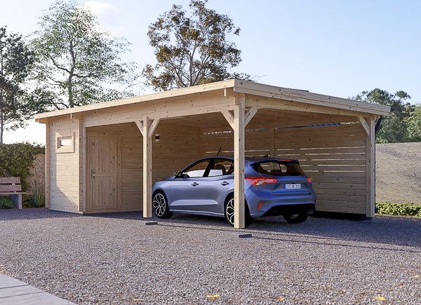 Carport en bois avec abri MODERN, 8x4 m avp.ui.product_images.thumbnail 1