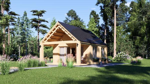 Chalet en bois AGATA S (44 mm + bardage), 39 m² avp.ui.product_images.thumbnail 1