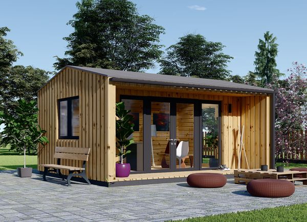 Bureau de jardin TINA (44 mm + bardage), 4x4 m, 12 m² avp.ui.product_images.thumbnail 1