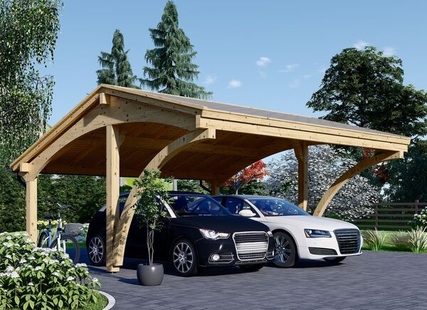 Carport en bois double CORA DUO, 5.9x5.9 m, 35 m² avp.ui.product_images.thumbnail 1