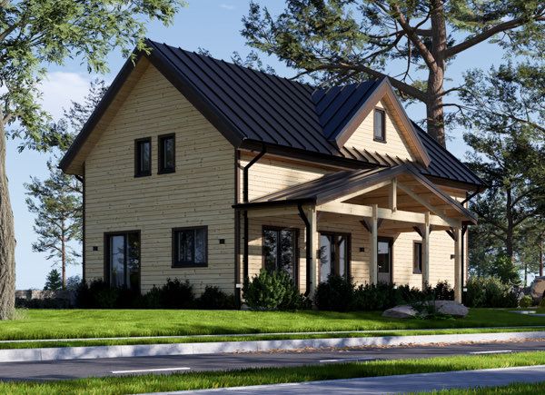 Chalet en bois VERA S (44 mm + bardage), 126 m² avp.ui.product_images.thumbnail 1