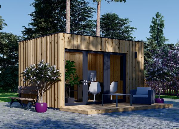 Bureau de jardin PREMIUM (Isolé RE2020, SIPS), 4.1x2.4 m, 10 m² avp.ui.product_images.thumbnail 1
