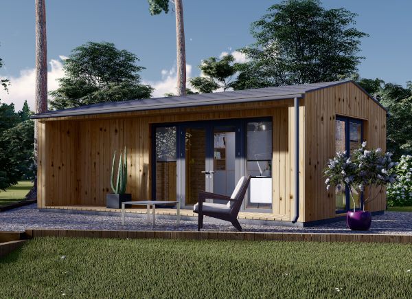 Bureau de jardin TINA (Isolé RE2020, 44 mm + bardage), 7x4 m, 20 m² avp.ui.product_images.thumbnail 1