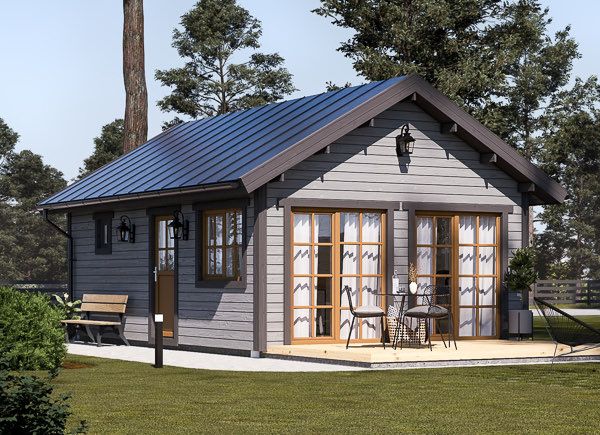 Abri de jardin ELSA (Isolé, 34 mm + bardage), 4x7 m, 28 m² avp.ui.product_images.thumbnail 1