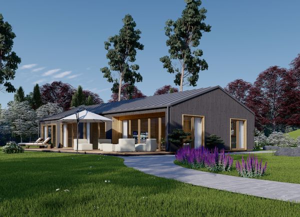 Maison en bois ELIZA (44 mm + bardage), 115 m² avp.ui.product_images.thumbnail 1