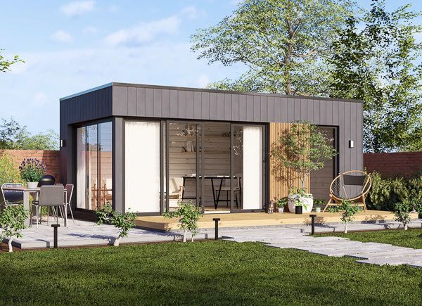 Abri de jardin en bois AMARA avec atelier (34 mm + bardage), 6x3 m, 15 m² avp.ui.product_images.thumbnail 1