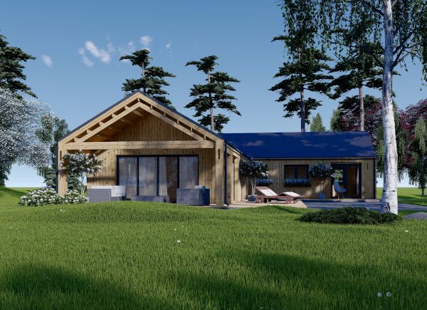 Maison en bois TESSA (44 mm + bardage), 130 m² avp.ui.product_images.thumbnail 1