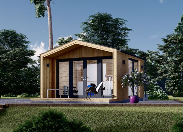 Abri de jardin en bois PIA (34 mm + bardage), 4x3 m, 12 m² avp.ui.product_images.thumbnail 1