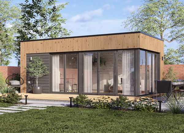 Abri de jardin en bois INES (Isolé RE2020, 34 mm + bardage), 6x3 m, 18 m² avp.ui.product_images.thumbnail 1
