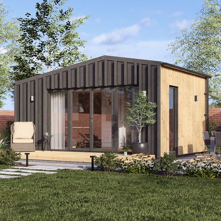 Abri de jardin en bois TONIA PLUS (Isolé RE2020, 34 mm + bardage), 5x3 m, 15 m² avp.ui.product_images.thumbnail 1