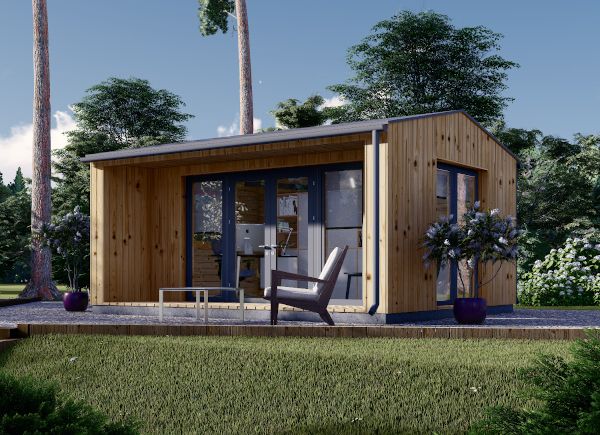 Bureau de jardin TINA (Isolé RE2020, 44 mm + bardage), 5x4 m, 15 m² avp.ui.product_images.thumbnail 1