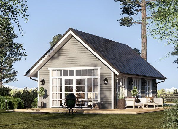 Chalet en bois habitable ARIELLE RV (Isolé RE2020, 44 mm + bardage), 41 m² avp.ui.product_images.thumbnail 1