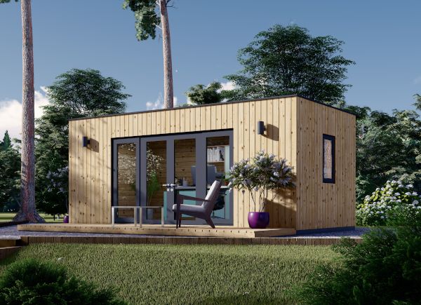 Studio de jardin PREMIUM (Isolé, 34 mm + bardage), 6x3 m, 18 m² avp.ui.product_images.thumbnail 1