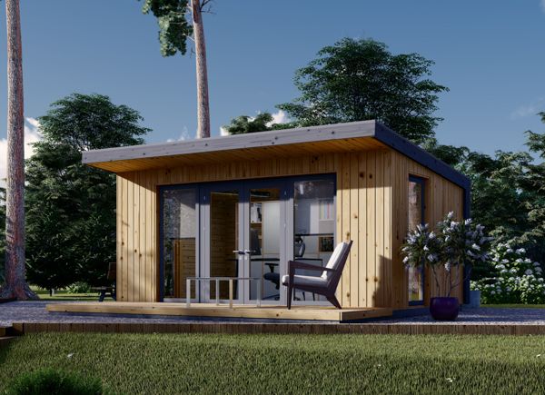 Abri de jardin en bois EVELIN (34 mm + bardage), 5x3 m, 15 m² avp.ui.product_images.thumbnail 1