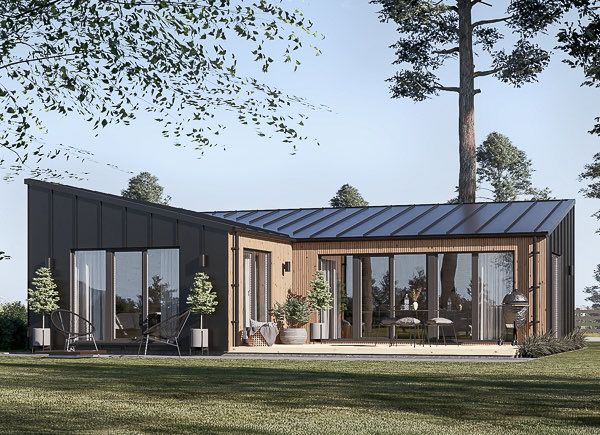 Maison préfabriquée en bois GINNY PV (Isolé RE2020, 44 mm + bardage), 49 m² avp.ui.product_images.thumbnail 1