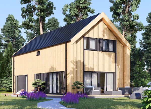 Maison en bois INGRID S (Isolé, 44 mm + bardage), 170 m² avp.ui.product_images.thumbnail 1