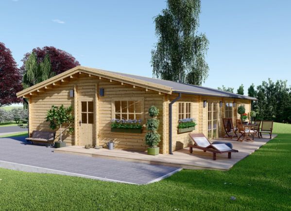 Chalet en bois LIMOGES (44+44 mm), 103 m² avp.ui.product_images.thumbnail 1