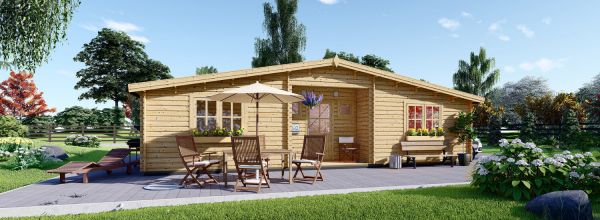 Chalet en bois FILL (34+34 mm), 60 m²