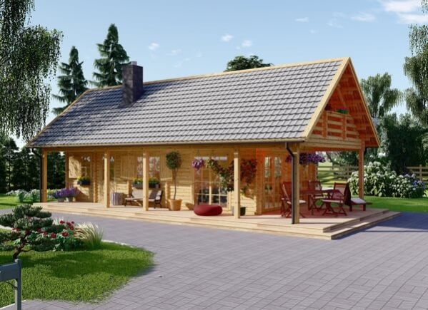 chalet en bois fill 44 mm 60 m