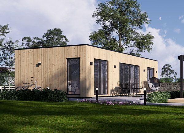 Petite maison en bois PREMIUM S (Isolé, 34 mm + bardage), 10.5x4.5 m, 47 m² avp.ui.product_images.thumbnail 1