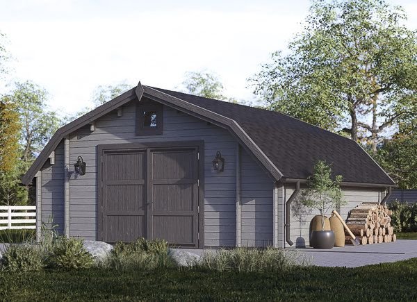Garage en bois TEXAS (44 mm), 6x6 m, 36 m² avp.ui.product_images.thumbnail 1