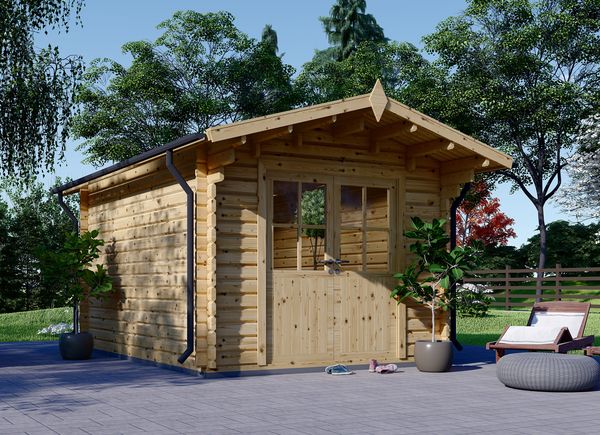 Chalet (abri) de jardin en bois style cottage CROFT de Gardival