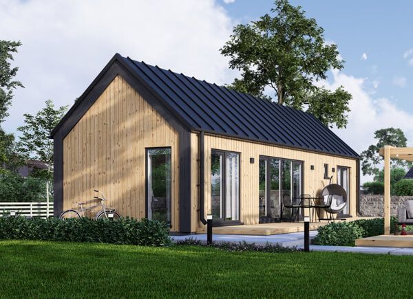 Chalet en bois habitable ADALINE RV (Isolé RE2020, 44 mm + bardage), 42 m² avp.ui.product_images.thumbnail 1