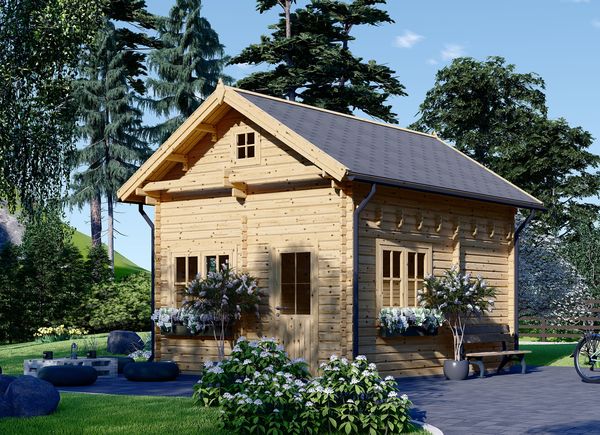 Chalet en bois avec étage AVIGNON (44 mm), 20 m² + 16 m² avp.ui.product_images.thumbnail 1