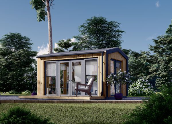 Abri de jardin en bois EMMY (34 mm + bardage), 4x3 m, 12 m² avp.ui.product_images.thumbnail 1