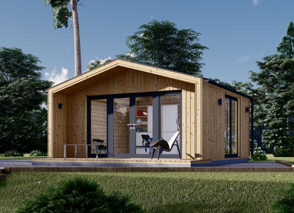 Abri de jardin en bois PIA (34 mm + bardage), 5x4 m, 20 m² avp.ui.product_images.thumbnail 1
