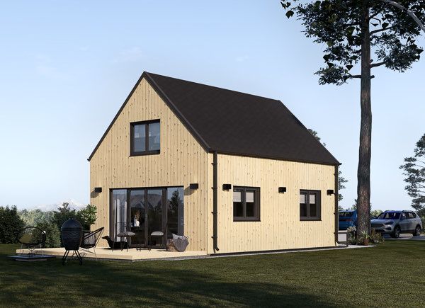 Chalet en bois en kit ALINA (34 mm + bardage), 46 m² avp.ui.product_images.thumbnail 1