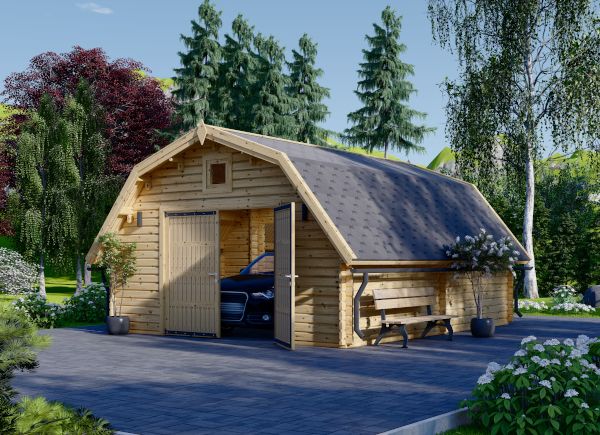 Garage en bois BARN (44 mm), 5x6 m, 30 m² avp.ui.product_images.thumbnail 1