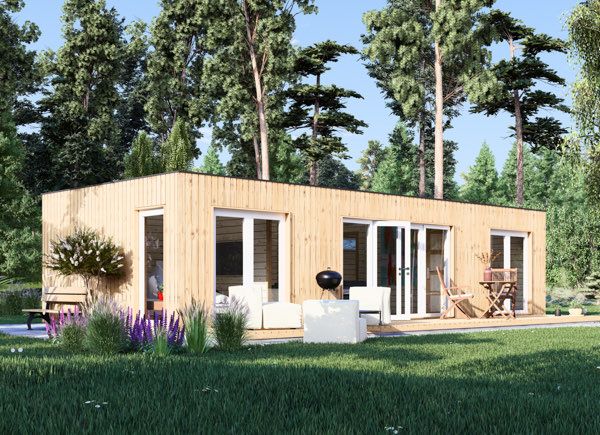 Chalet en bois habitable PREMIUM S (34 mm + bardage), 10.5x4.5 m, 47 m² avp.ui.product_images.thumbnail 1