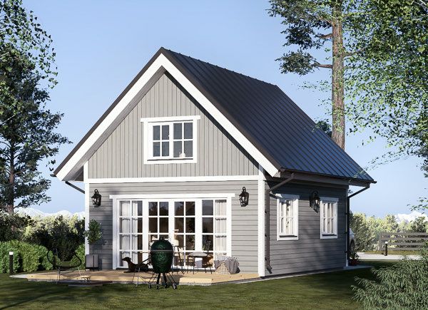 Chalet en bois habitable KARINA RV (Isolé RE2020, 44 mm + bardage), 46 m² avp.ui.product_images.thumbnail 1