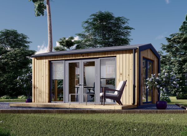 Abri de jardin en bois EMMY(34 mm + bardage), 5x3 m, 15 m² avp.ui.product_images.thumbnail 1