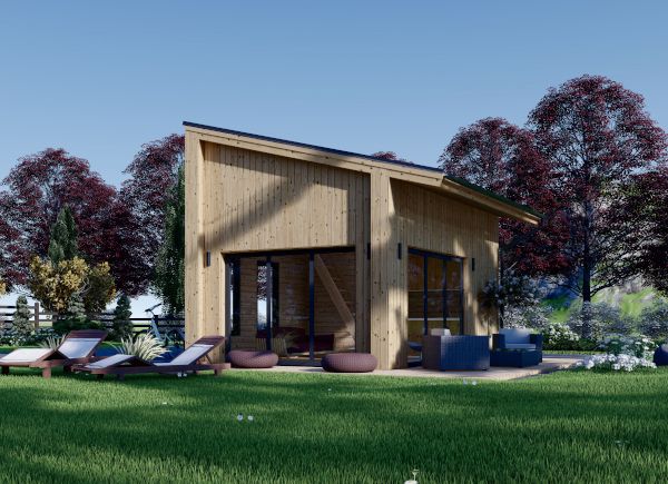 Chalet en bois SOPHIA (44 mm + bardage), 20 m² avp.ui.product_images.thumbnail 1