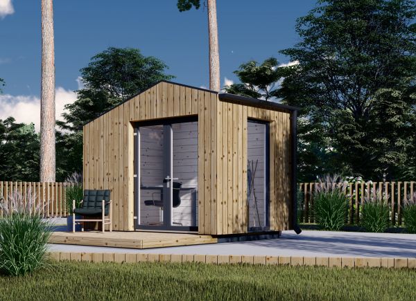 Bureau de jardin TONIA (34 mm + bardage), 3x2 m, 6 m² avp.ui.product_images.thumbnail 1