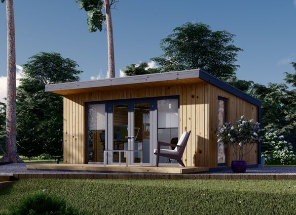 Abri de jardin en bois EVELIN (34 mm + bardage), 5x4 m, 20 m² avp.ui.product_images.thumbnail 1
